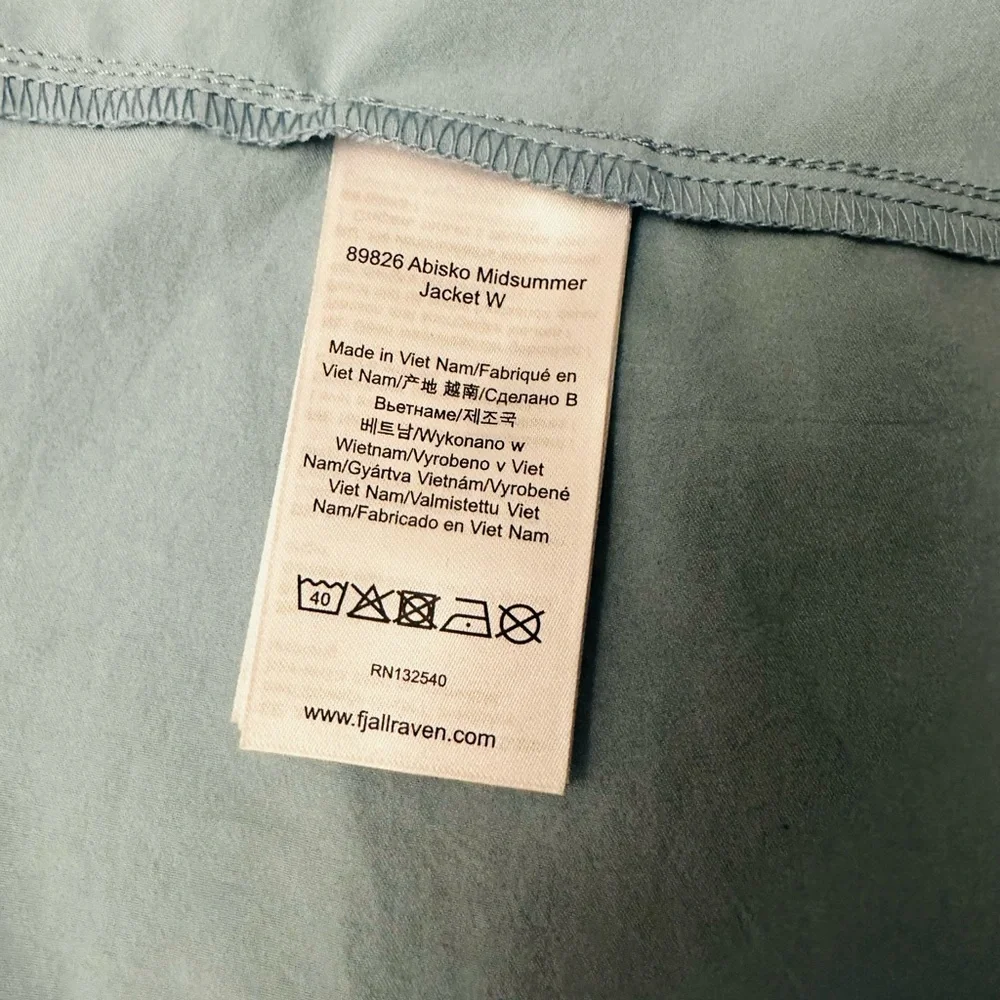 Fjallraven Women's Abisko Midsummer Jacket Light Blue Medium - Picture 11 of 12